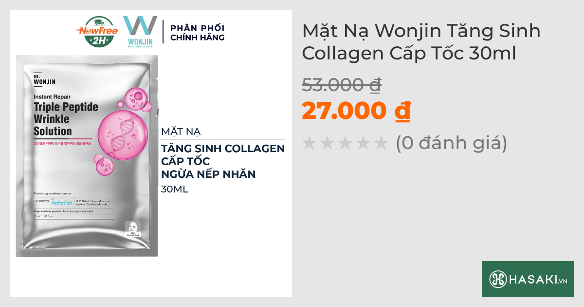 Mặt Nạ Wonjin Tăng Sinh Collagen Cấp Tốc 30ml