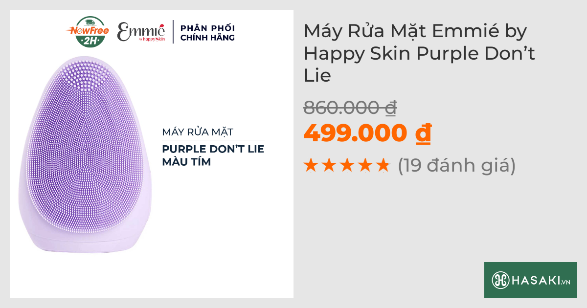 Máy Rửa Mặt Emmié Hỗ Trợ Sạch Sâu Màu Purple Don’t Lie