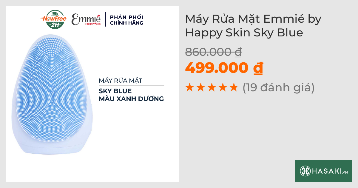 Máy Rửa Mặt Emmié Hỗ Trợ Sạch Sâu Màu Sky Blue