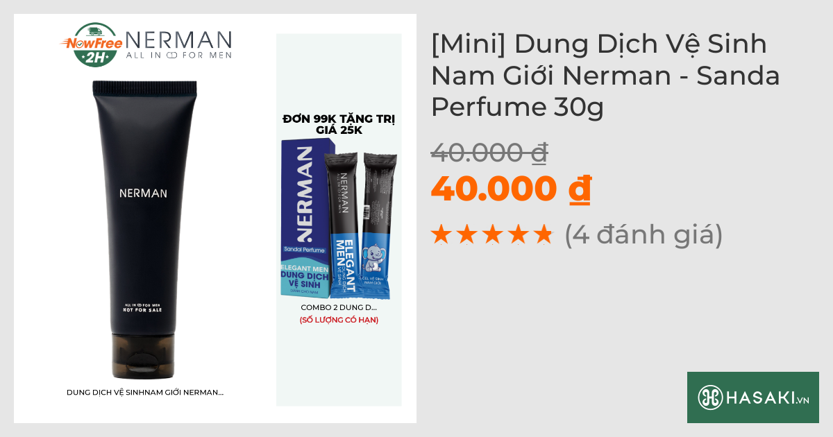 [Mini] Dung Dịch Vệ Sinh Nam Giới Nerman - Sanda Perfume 30g