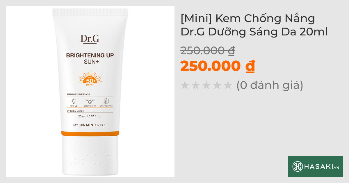 [Mini] Kem Chống Nắng Dr.G Dưỡng Sáng Da 20ml