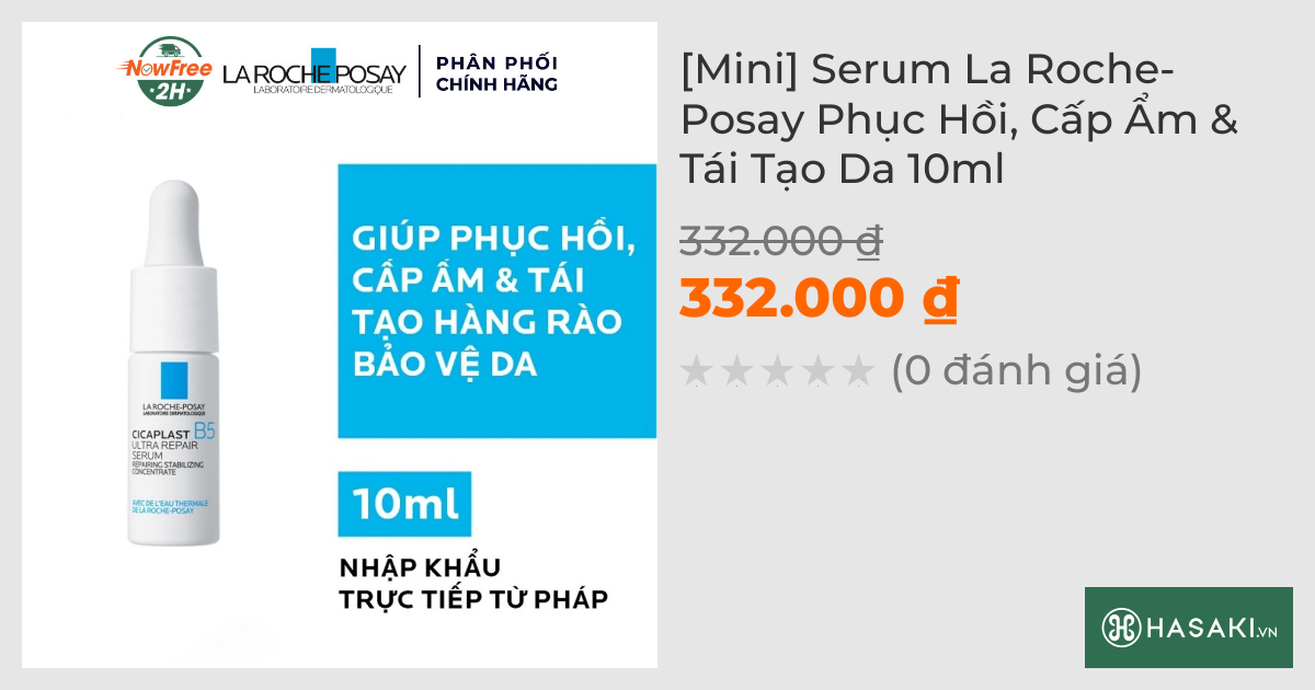 [Mini] Serum La Roche-Posay Phục Hồi, Cấp Ẩm & Tái Tạo Da 10ml