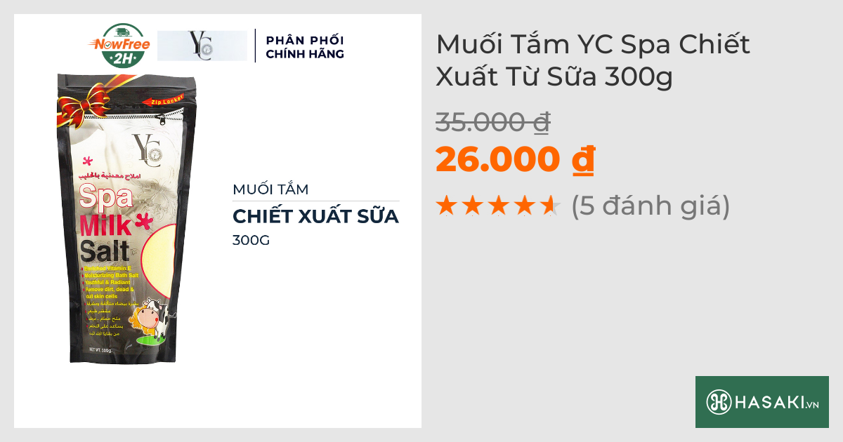 Muối Tắm YC Spa Chiết Xuất Từ Sữa 300g