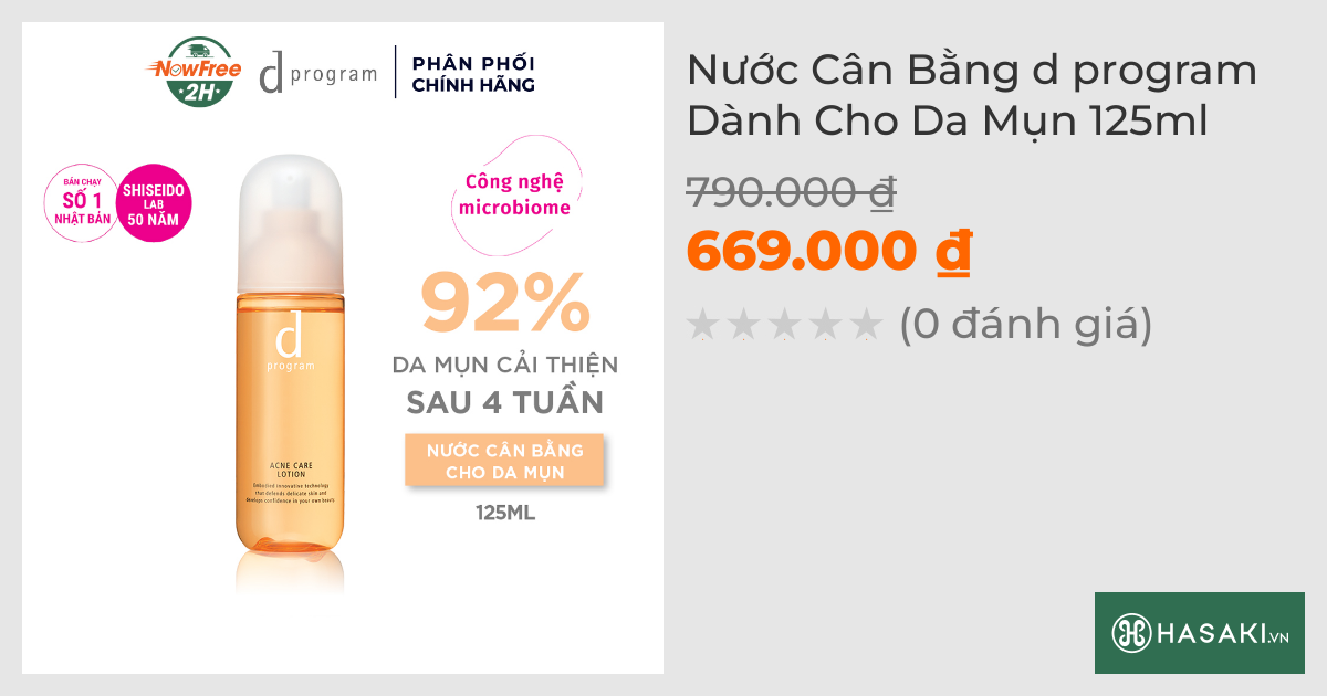 Nước Cân Bằng d program Dành Cho Da Mụn 125ml