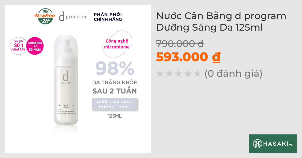 Nước Cân Bằng d program Dưỡng Sáng Da 125ml