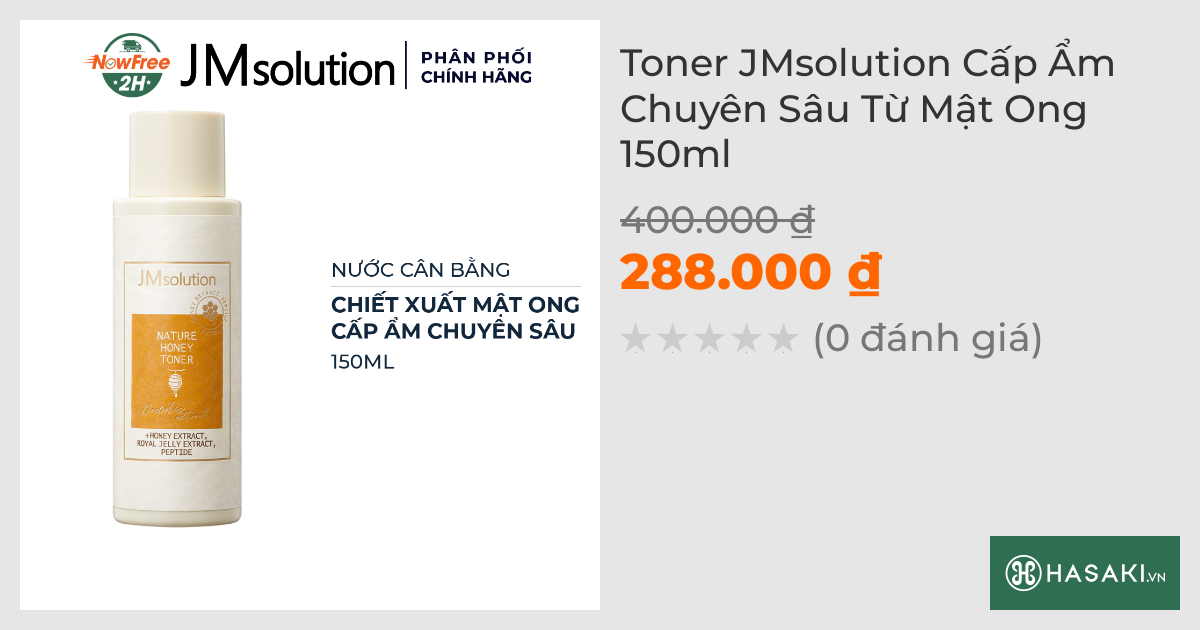 Toner JMsolution Cấp Ẩm Chuyên Sâu Từ Mật Ong 150ml