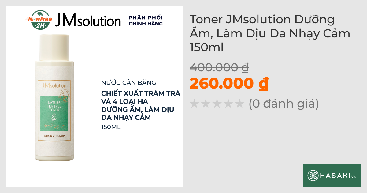 Toner JMsolution Dưỡng Ẩm, Làm Dịu Da Nhạy Cảm 150ml