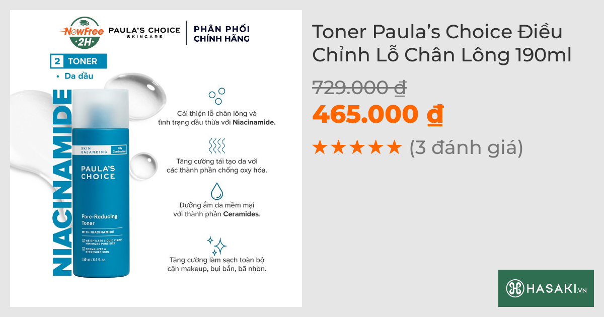 Toner Paula’s Choice Điều Chỉnh Lỗ Chân Lông 190ml