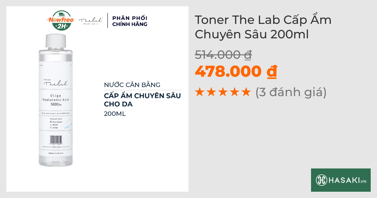 Toner The Lab Cấp Ẩm Chuyên Sâu 200ml