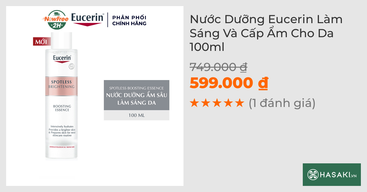 Nước Dưỡng Eucerin Làm Sáng Và Cấp Ẩm Cho Da 100ml