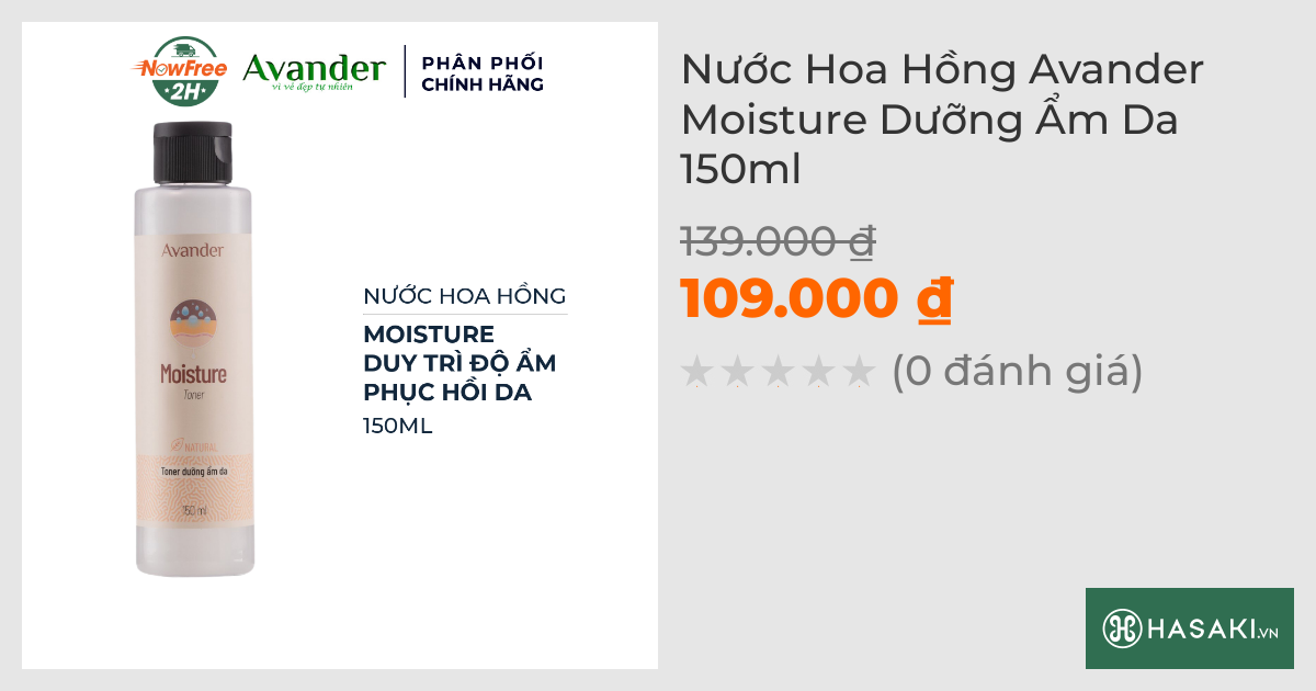 Nước Hoa Hồng Avander Moisture Dưỡng Ẩm Da 150ml