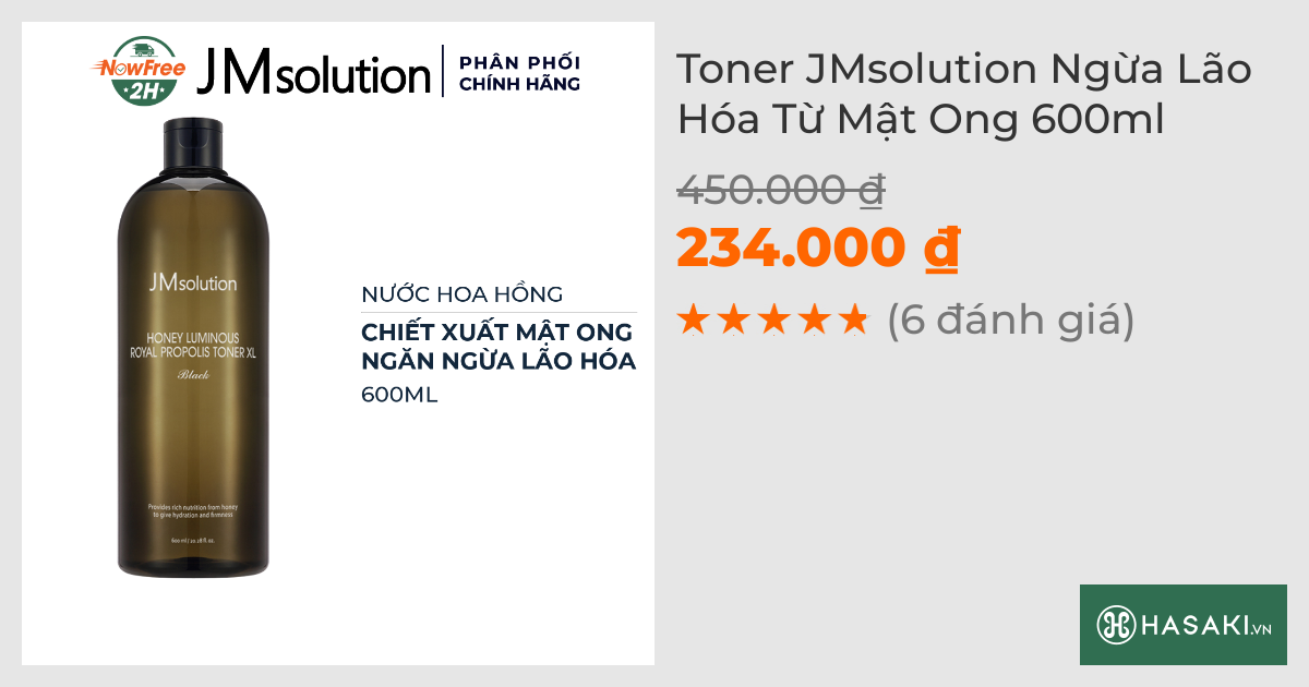 Toner JMsolution Ngừa Lão Hóa Từ Mật Ong 600ml