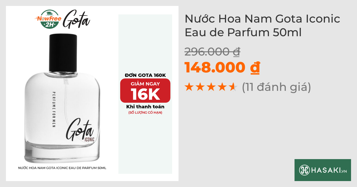 Nước Hoa Nam Gota Iconic Eau de Parfum 50ml