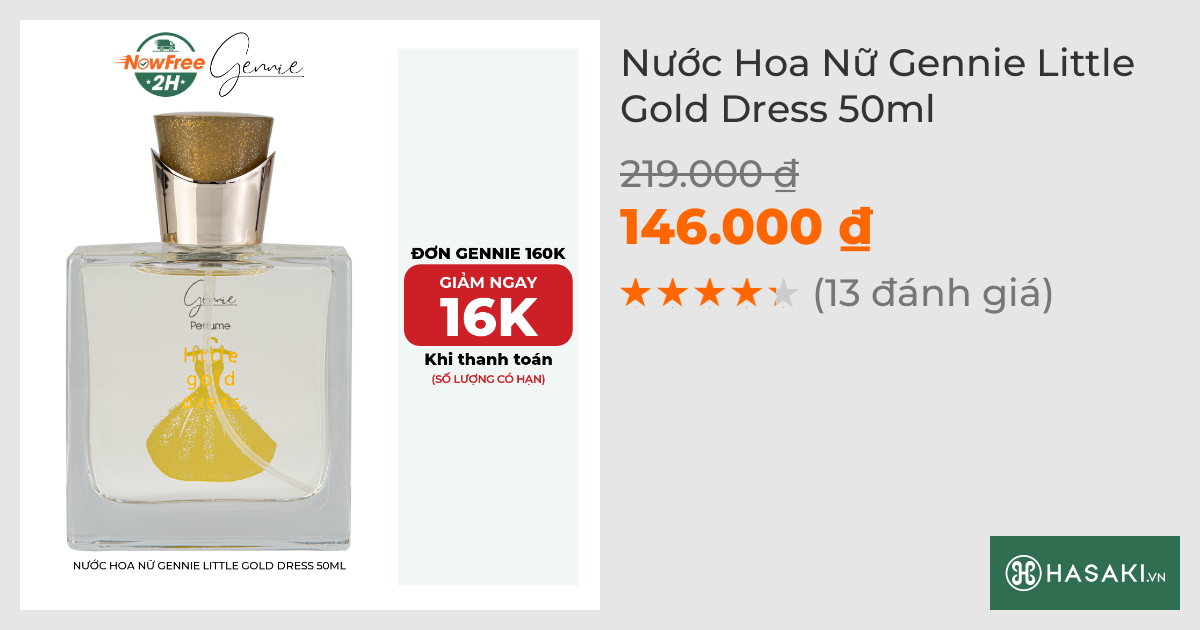 Nước Hoa Nữ Gennie Little Gold Dress 50ml