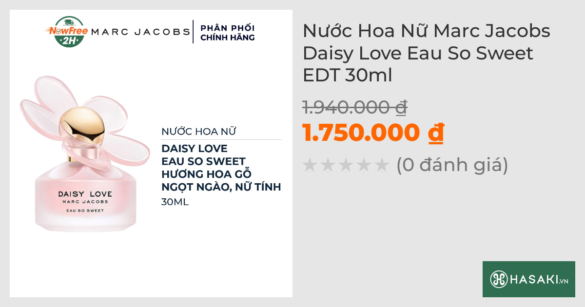 Nước Hoa Nữ Marc Jacobs Daisy Love Eau So Sweet EDT 30ml