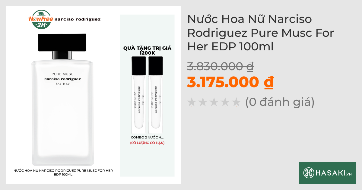 Nước Hoa Nữ Narciso Rodriguez Pure Musc For Her EDP 100ml