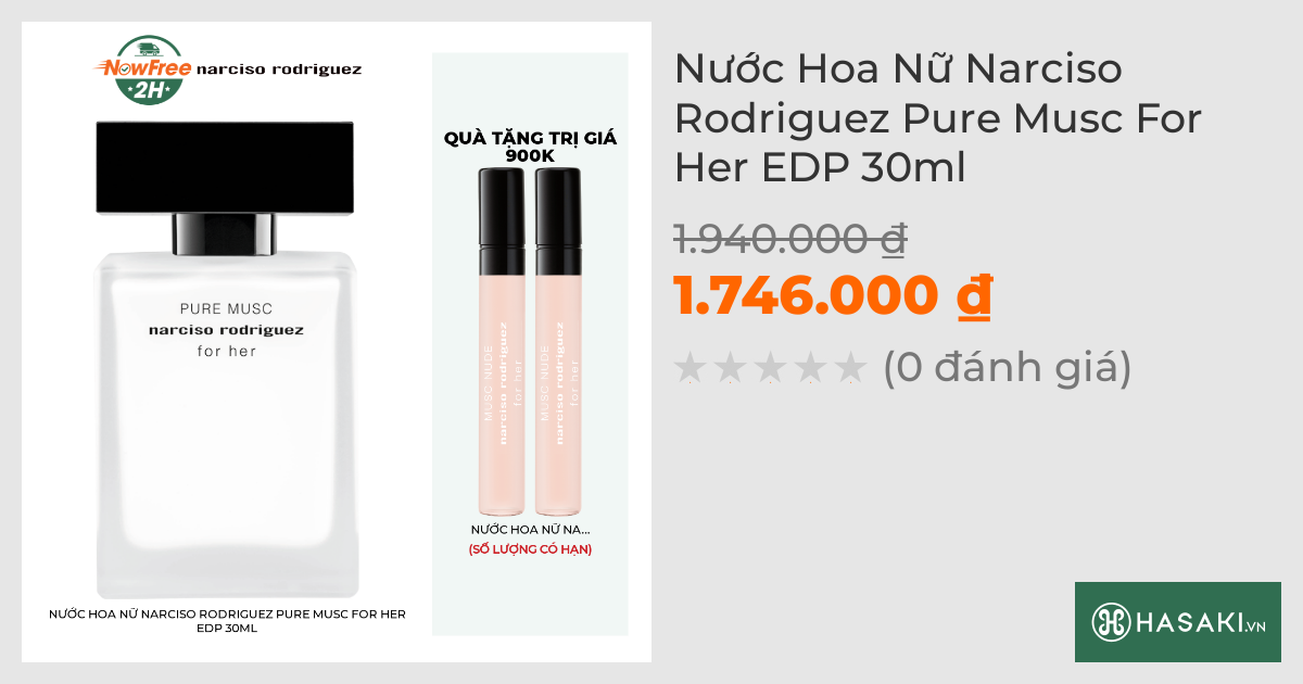 Nước Hoa Nữ Narciso Rodriguez Pure Musc For Her EDP 30ml