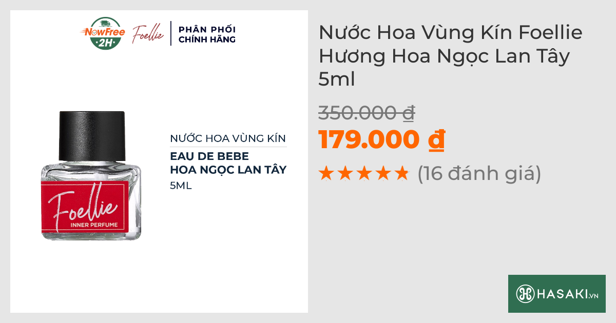 Nước Hoa Vùng Kín Foellie Hương Hoa Ngọc Lan Tây 5ml