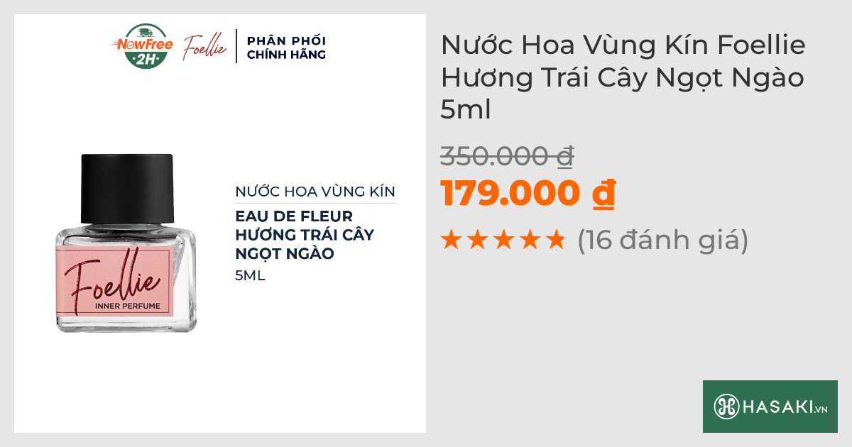 Nước Hoa Vùng Kín Foellie Hương Trái Cây Ngọt Ngào 5ml