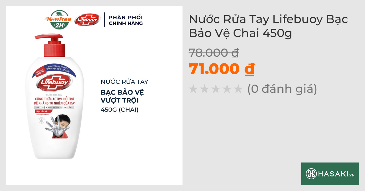 Nước Rửa Tay Lifebuoy Bảo Vệ Vượt Trội 10 Chai 450g