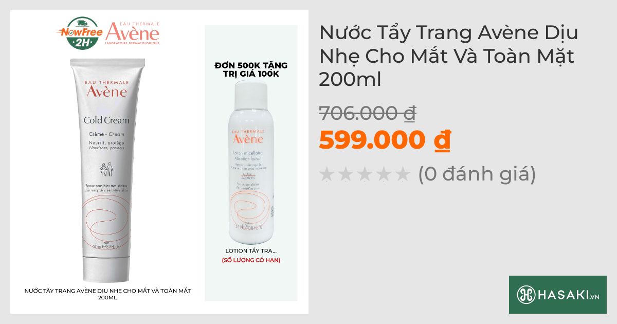 Nước Tẩy Trang Avène Dịu Nhẹ Cho Mắt Và Toàn Mặt 200ml