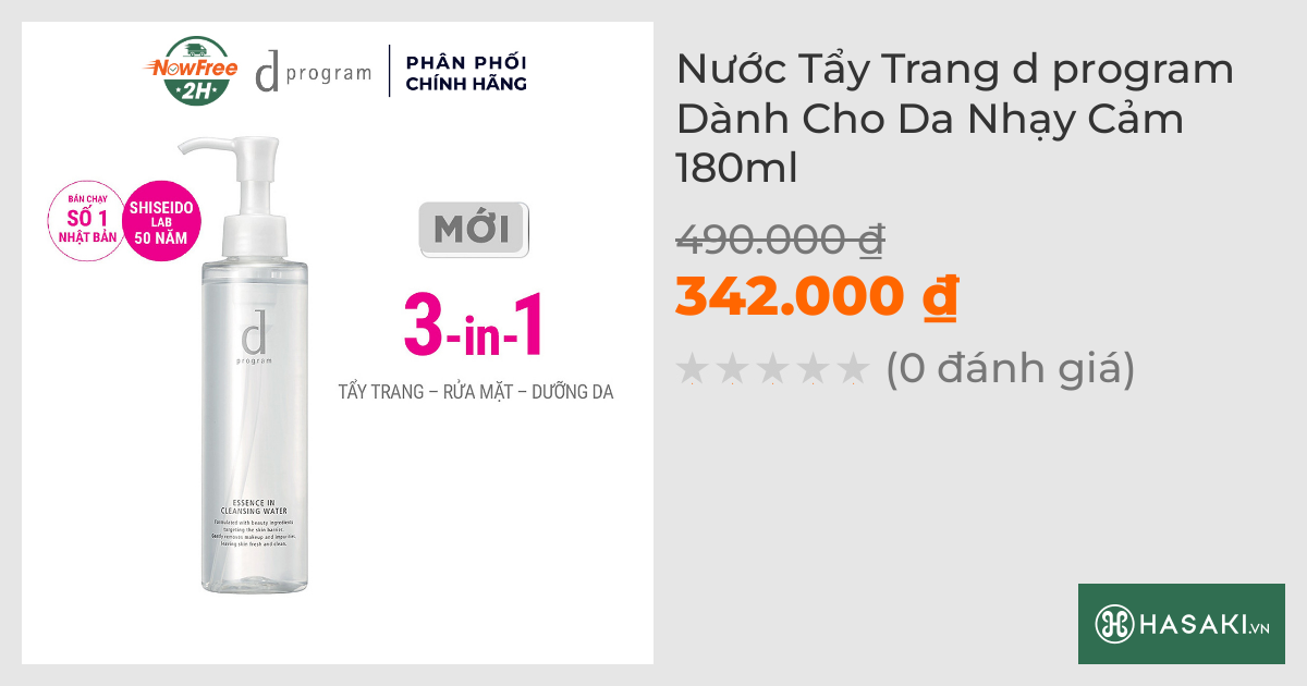 Nước Tẩy Trang d program Dành Cho Da Nhạy Cảm 180ml