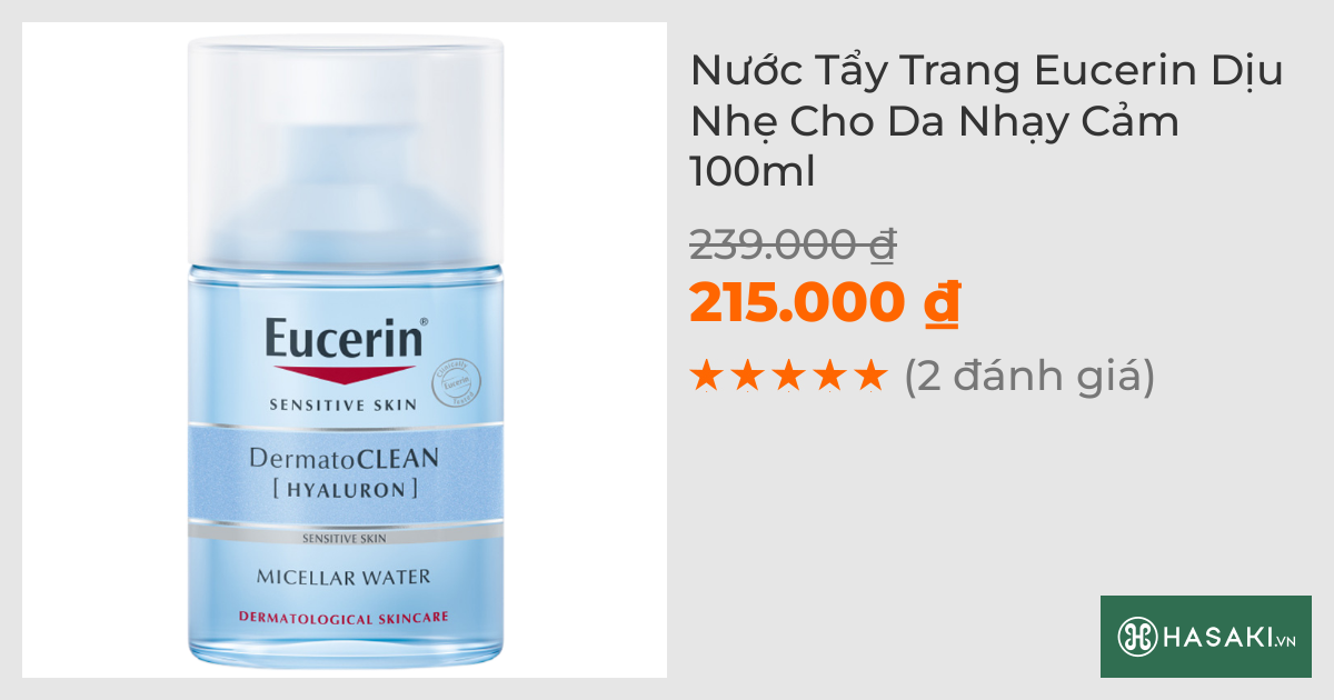 Nước Tẩy Trang Eucerin Dịu Nhẹ Cho Da Nhạy Cảm 100ml