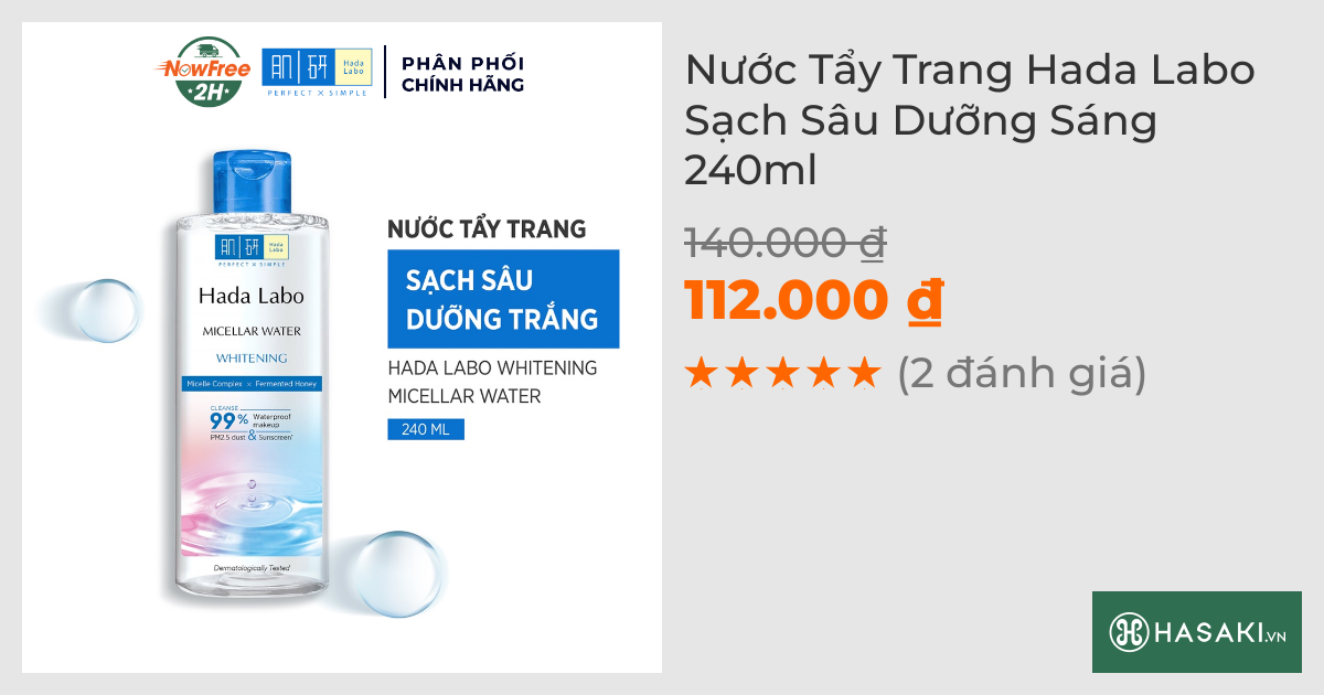 Nước Tẩy Trang Hada Labo Sạch Sâu Dưỡng Sáng 240ml