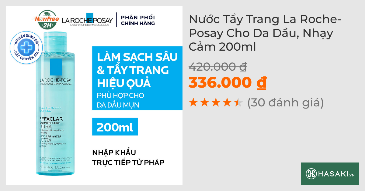 Nước Tẩy Trang La Roche-Posay Cho Da Dầu, Nhạy Cảm 200ml