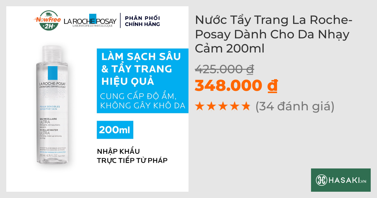 Nước Tẩy Trang La Roche-Posay Dành Cho Da Nhạy Cảm 200ml