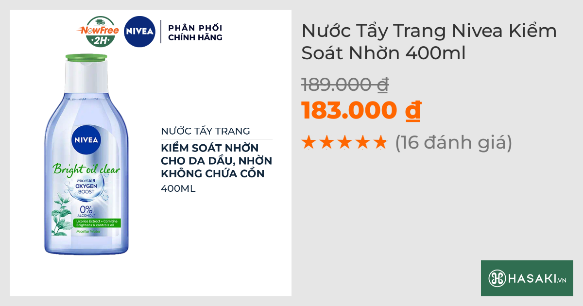 Nước Tẩy Trang Nivea Kiểm Soát Nhờn 400ml