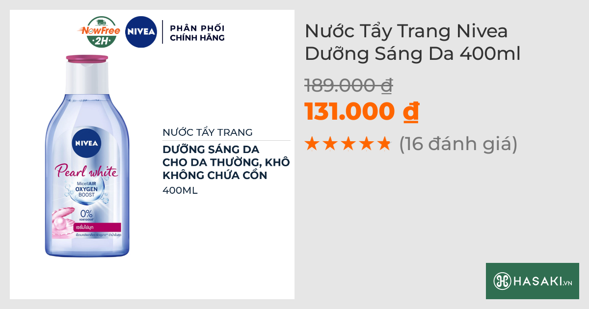 Nước Tẩy Trang Nivea Dưỡng Sáng Da 400ml