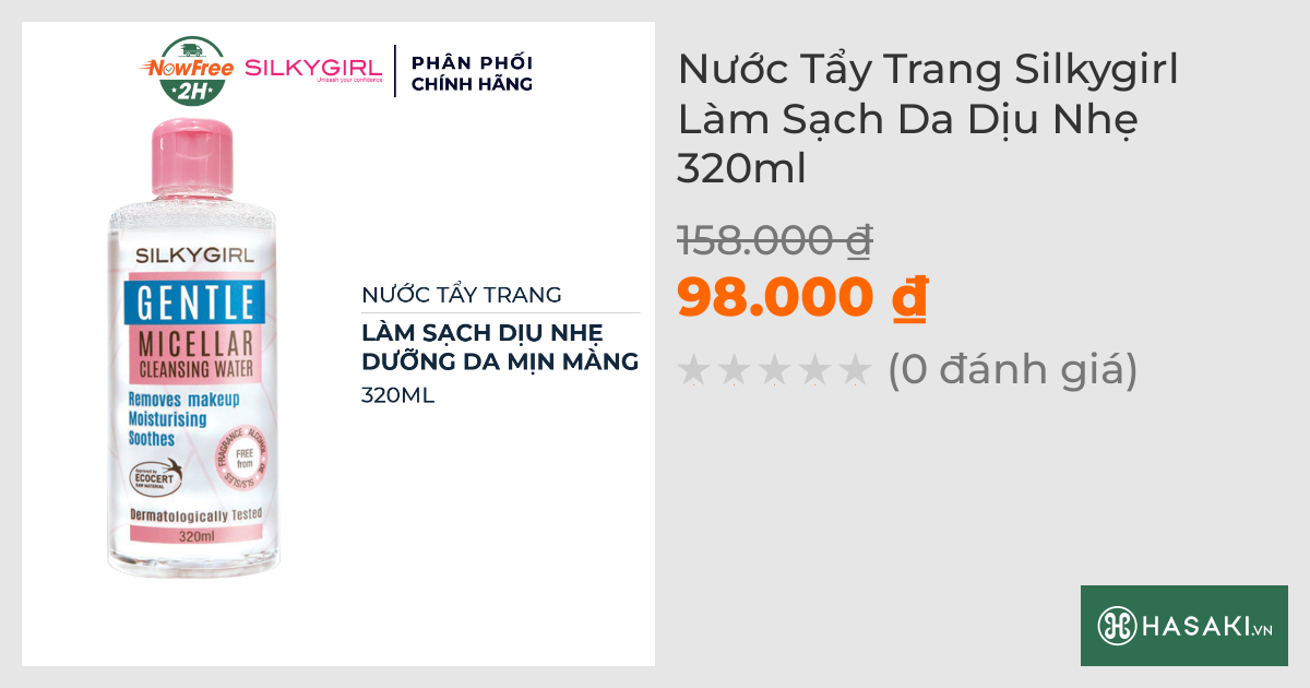 Nước Tẩy Trang Silkygirl Làm Sạch Da Dịu Nhẹ 320ml