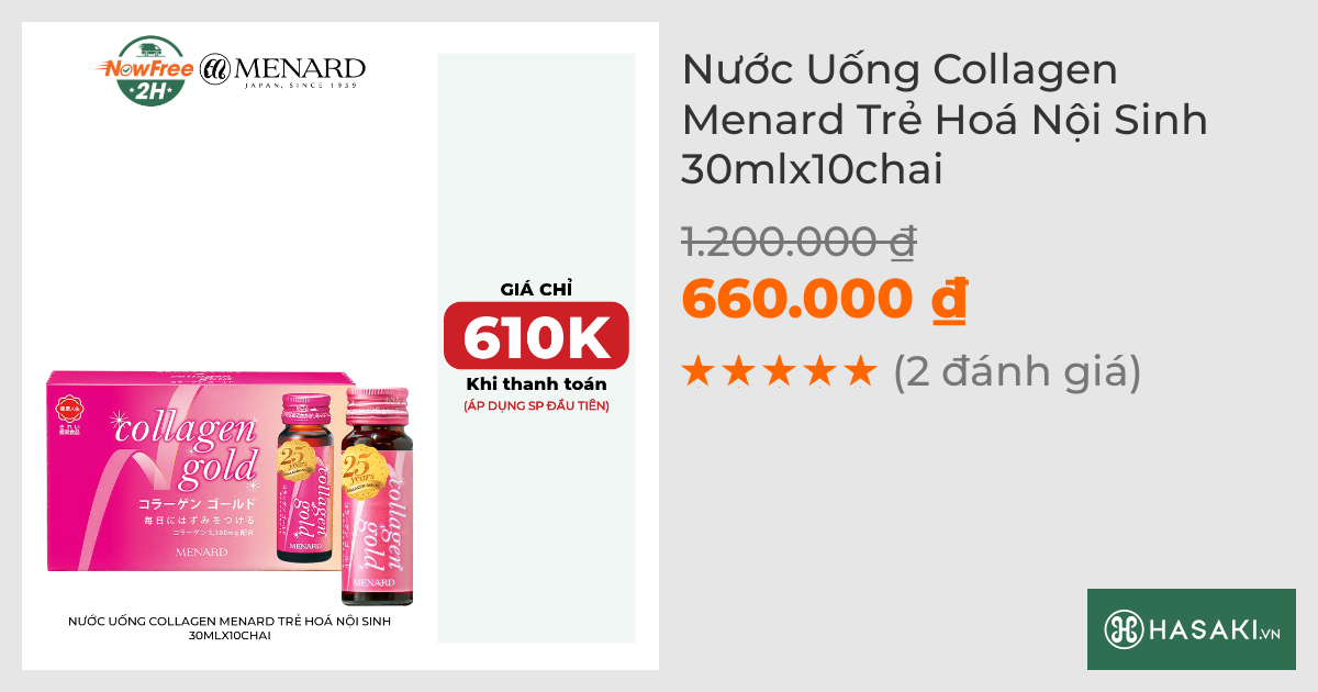 Nước Uống Collagen Menard Trẻ Hoá Nội Sinh 30mlx10chai