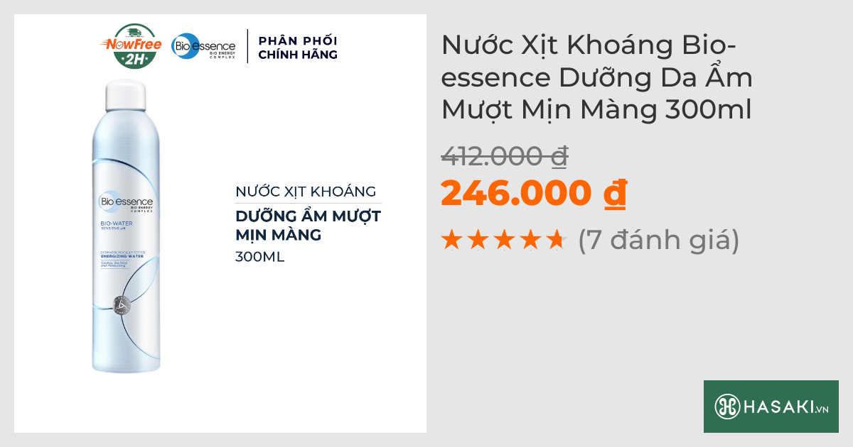 Nước Xịt Khoáng Bio-essence Dưỡng Da Ẩm Mượt Mịn Màng 300ml