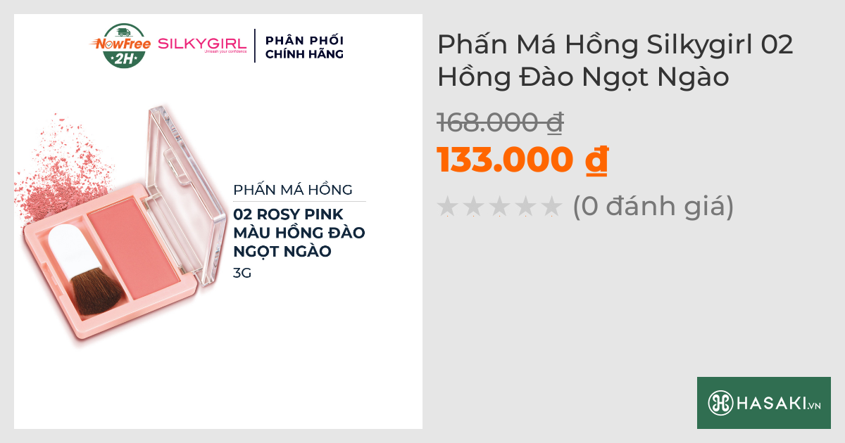 Phấn Má Hồng Silkygirl 02 Hồng Đào Ngọt Ngào