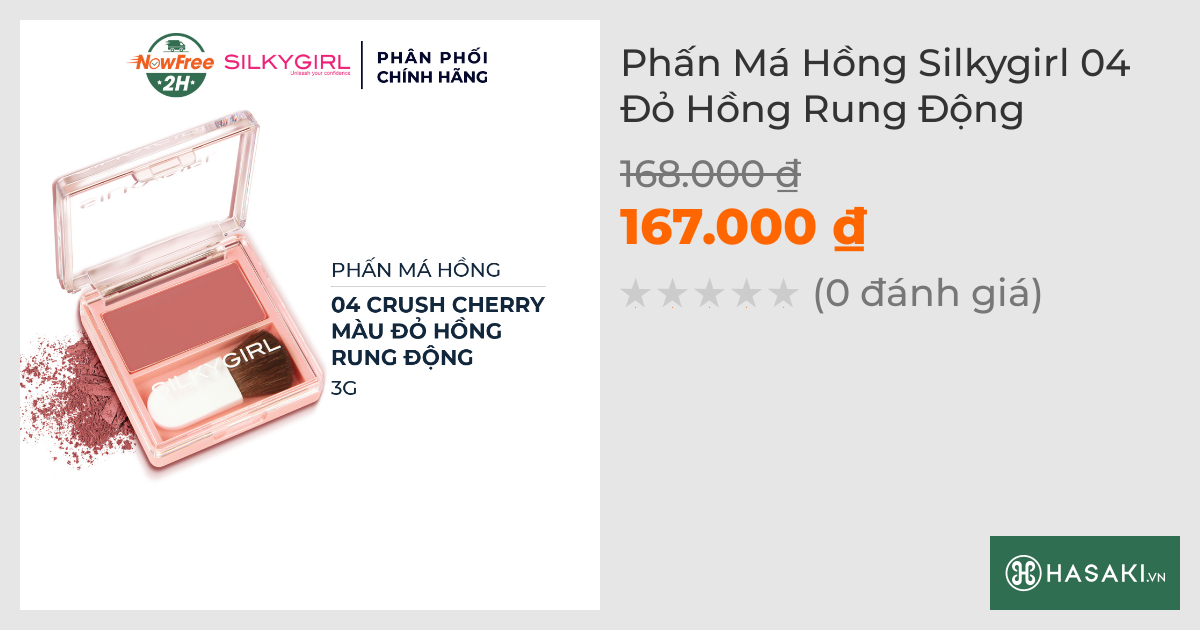 Phấn Má Hồng Silkygirl 04 Đỏ Hồng Rung Động