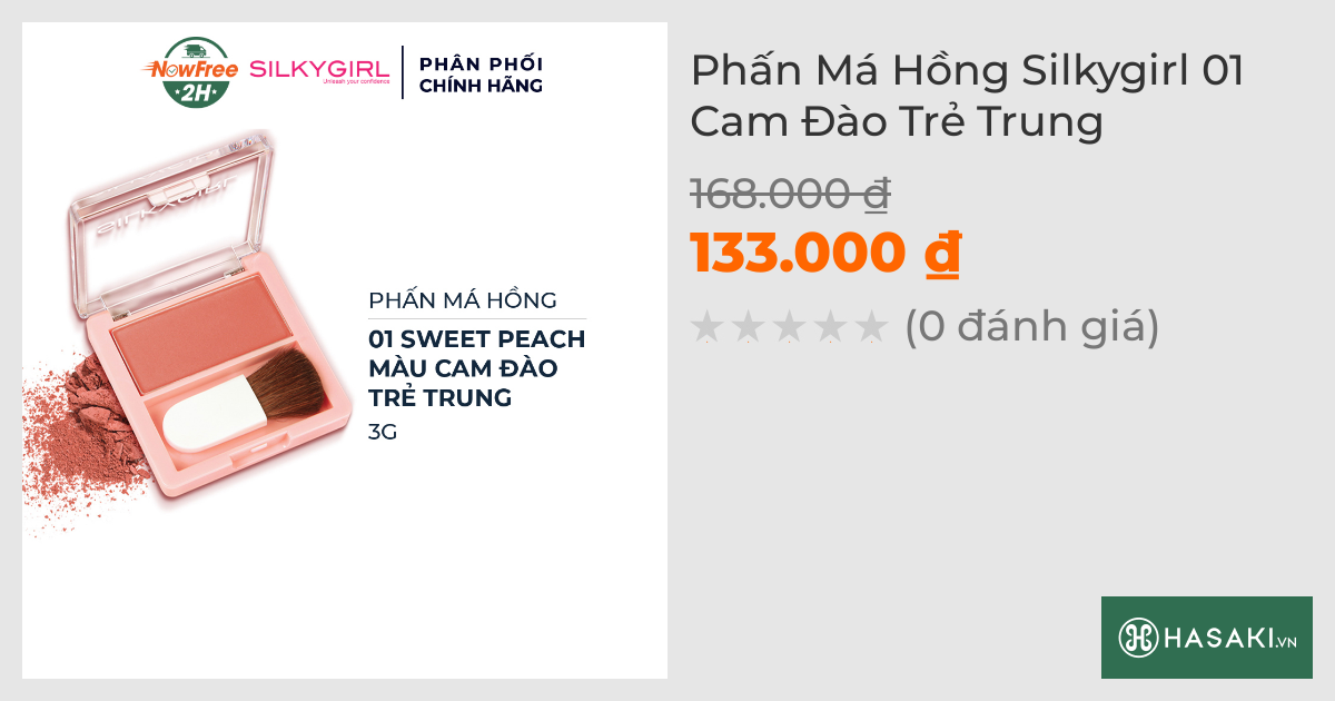 Phấn Má Hồng Silkygirl 01 Cam Đào Trẻ Trung