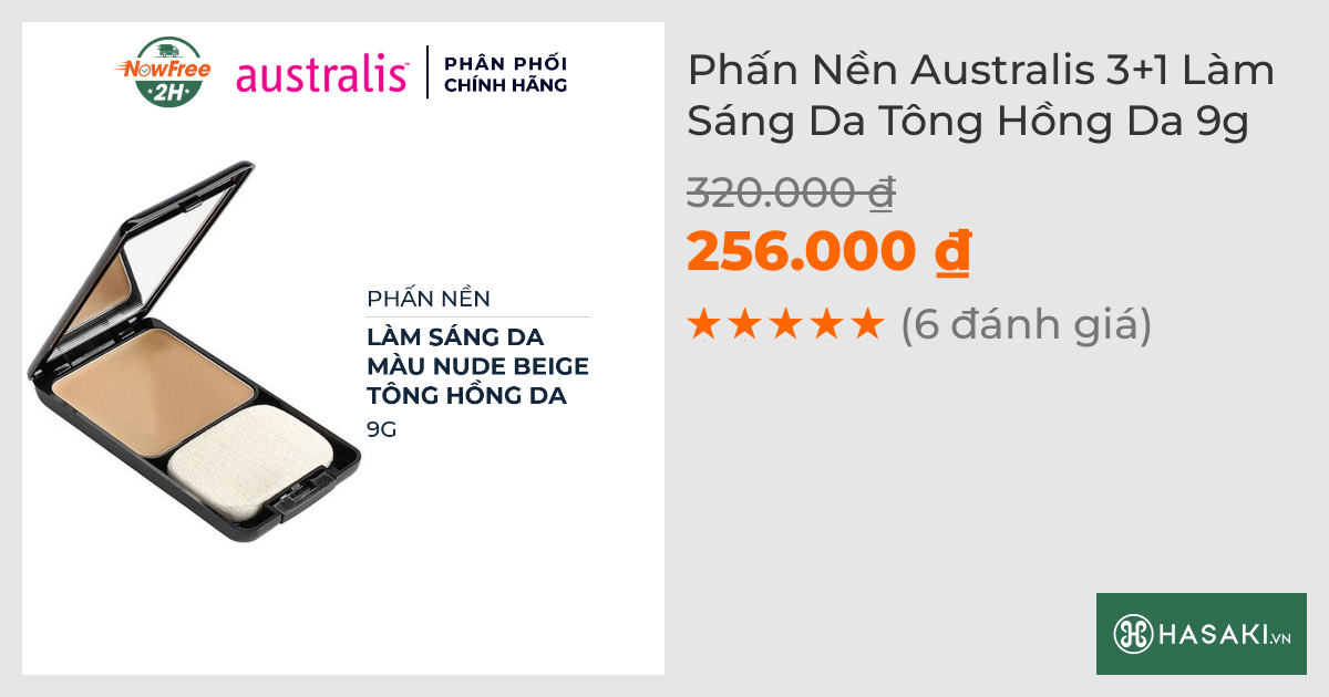 Phấn Nền Australis 3+1 Làm Sáng Da Tông Hồng Da 9g