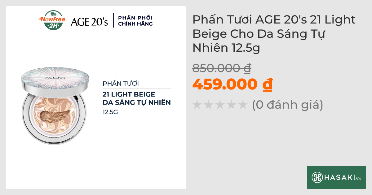 Phấn Tươi AGE 20's Tông Da Sáng Tự Nhiên 12.5g