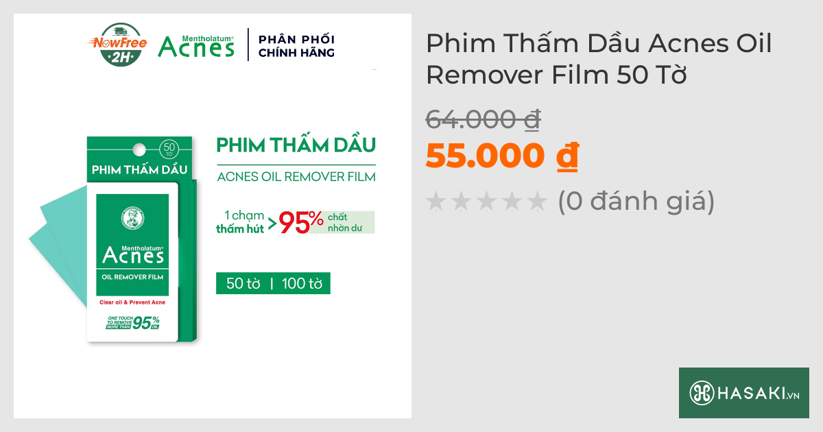 Phim Thấm Dầu Acnes Oil Remover Film 50 Tờ