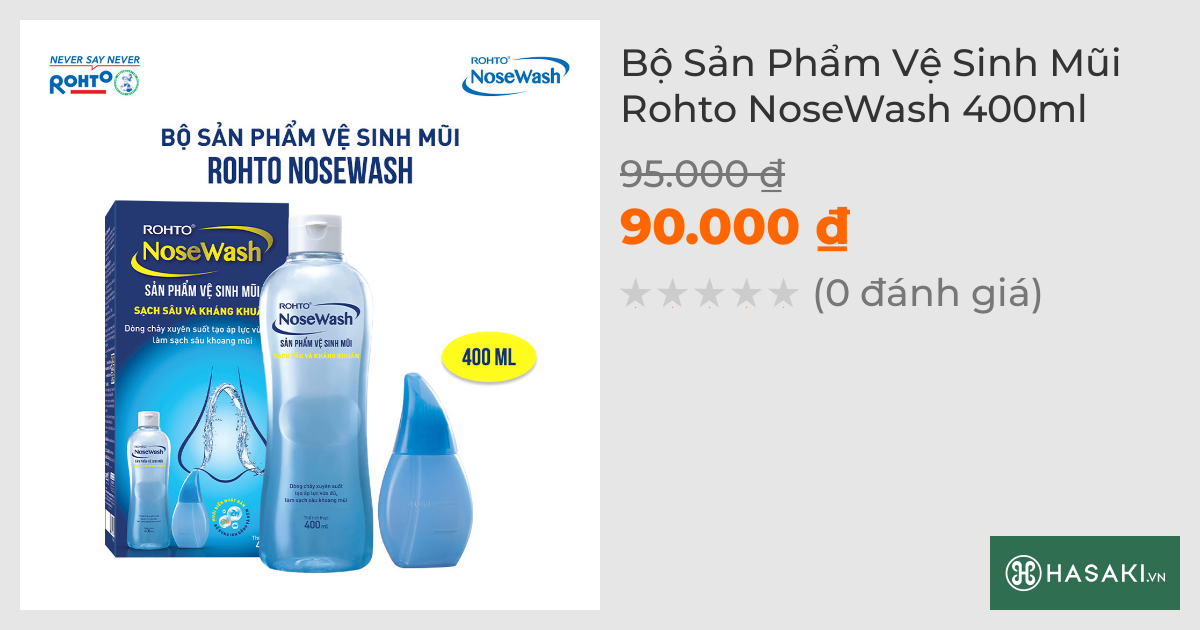 Bộ Sản Phẩm Vệ Sinh Mũi Rohto NoseWash 400ml