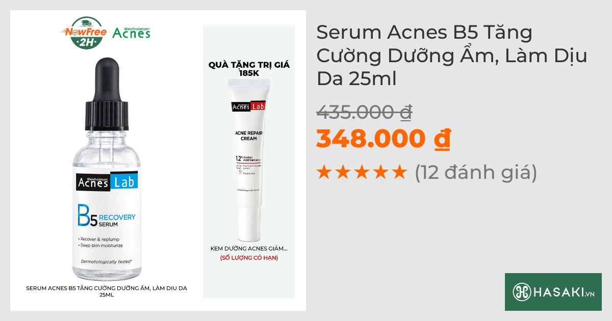 Serum Acnes B5 Tăng Cường Dưỡng Ẩm, Làm Dịu Da 25ml