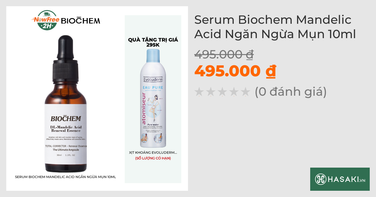 Serum Biochem Mandelic Acid Ngăn Ngừa Mụn 10ml