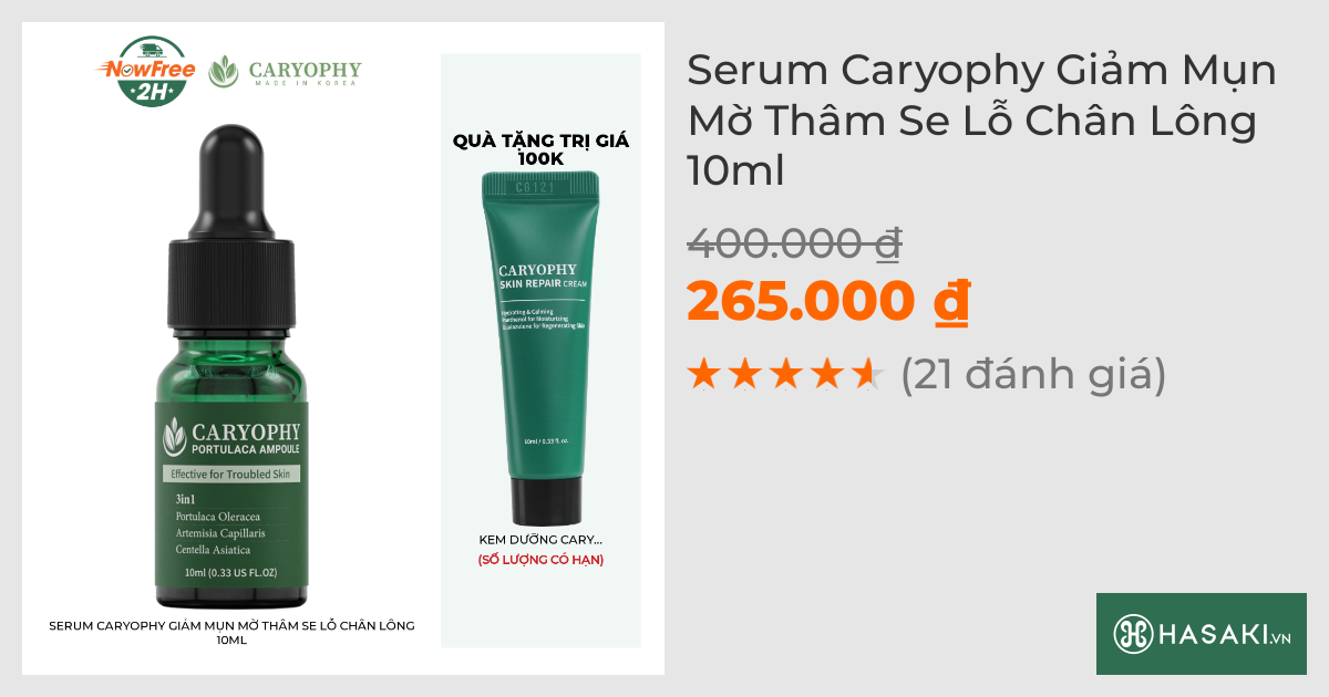 Serum Caryophy Giảm Mụn Mờ Thâm Se Lỗ Chân Lông 10ml