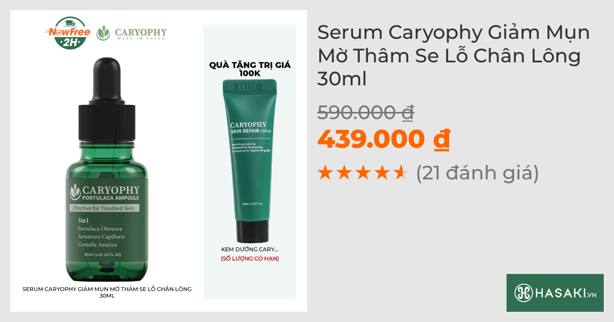 Serum Caryophy Giảm Mụn Mờ Thâm Se Lỗ Chân Lông 30ml