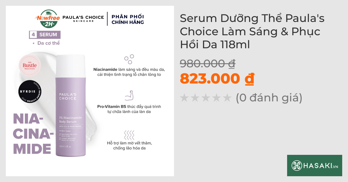 Serum Dưỡng Thể Paula's Choice Làm Sáng & Phục Hồi Da 118ml