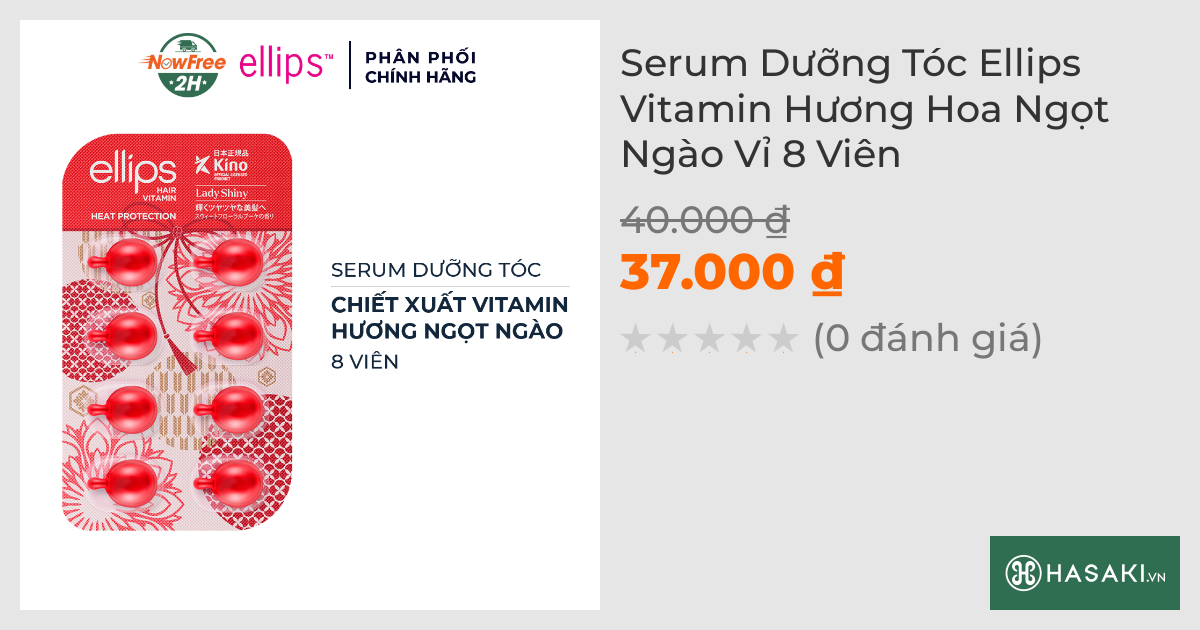 Serum Dưỡng Tóc Ellips Vitamin Hương Hoa Ngọt Ngào Vỉ 8 Viên