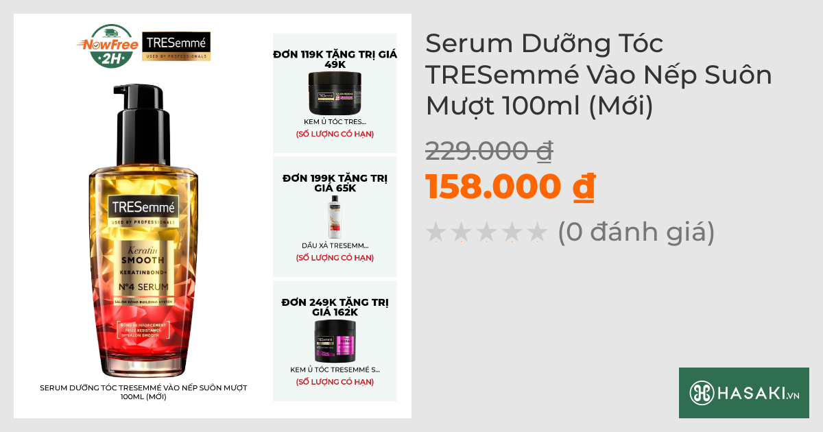 Serum Dưỡng Tóc TRESemmé Vào Nếp Suôn Mượt 100ml (Mới)