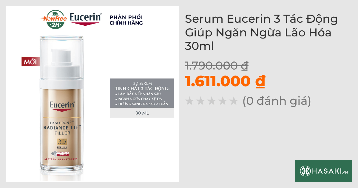 Serum Eucerin 3 Tác Động Giúp Ngăn Ngừa Lão Hóa 30ml